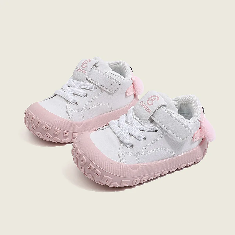 Children’s Running Shoes Fashion Casual Cute Shoes Spring Autumn 2026 Sports Shoes for Boys Girls Toddler Size 16-26 Beige Pink