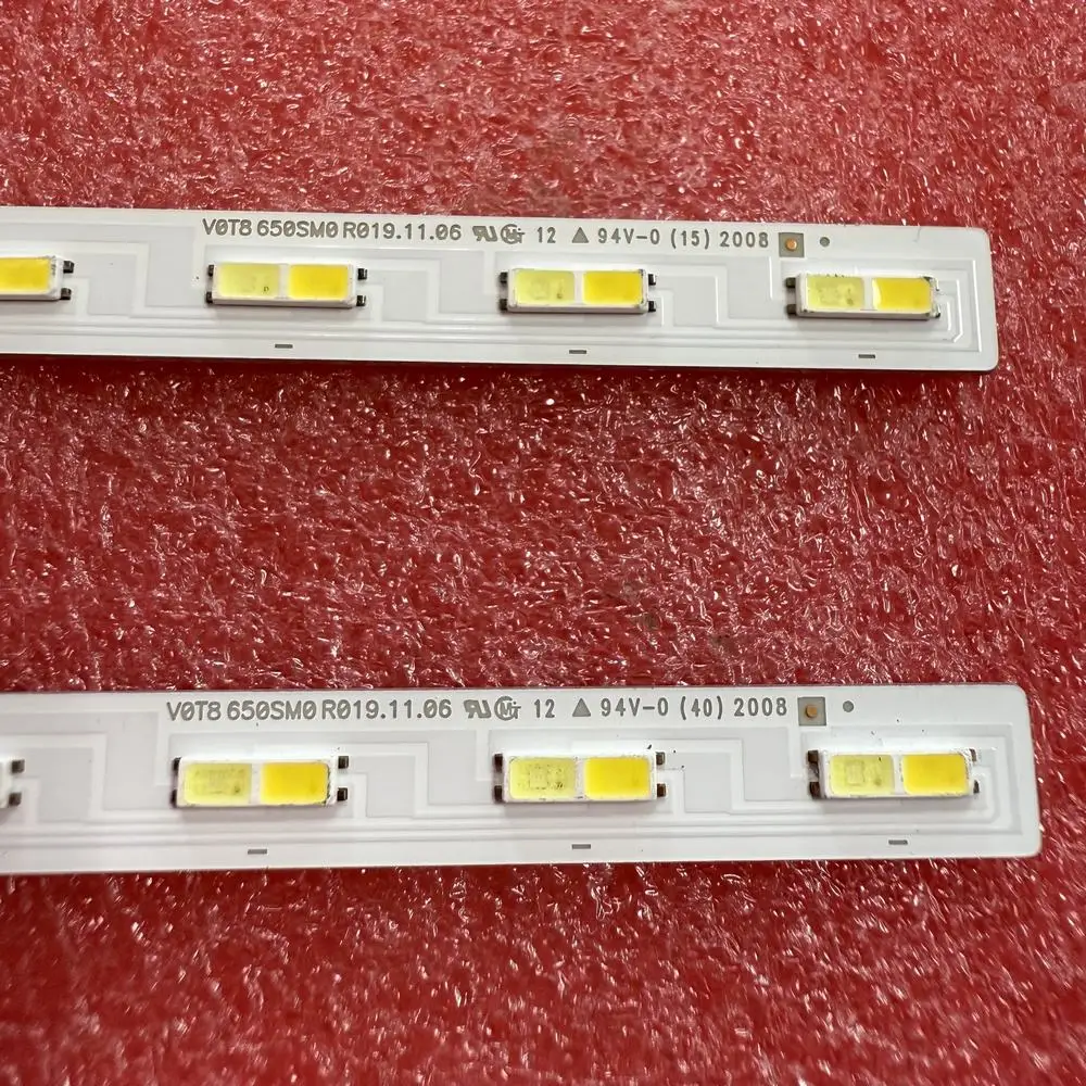 2 Buah/Set Strip LED untuk Samsung UE65TU8500 UE65TU8502 UE65TU8505 UE65TU8506 UN65TU8500 V0T8-650SM0-R0 UN65TU8500F LM41-00866A