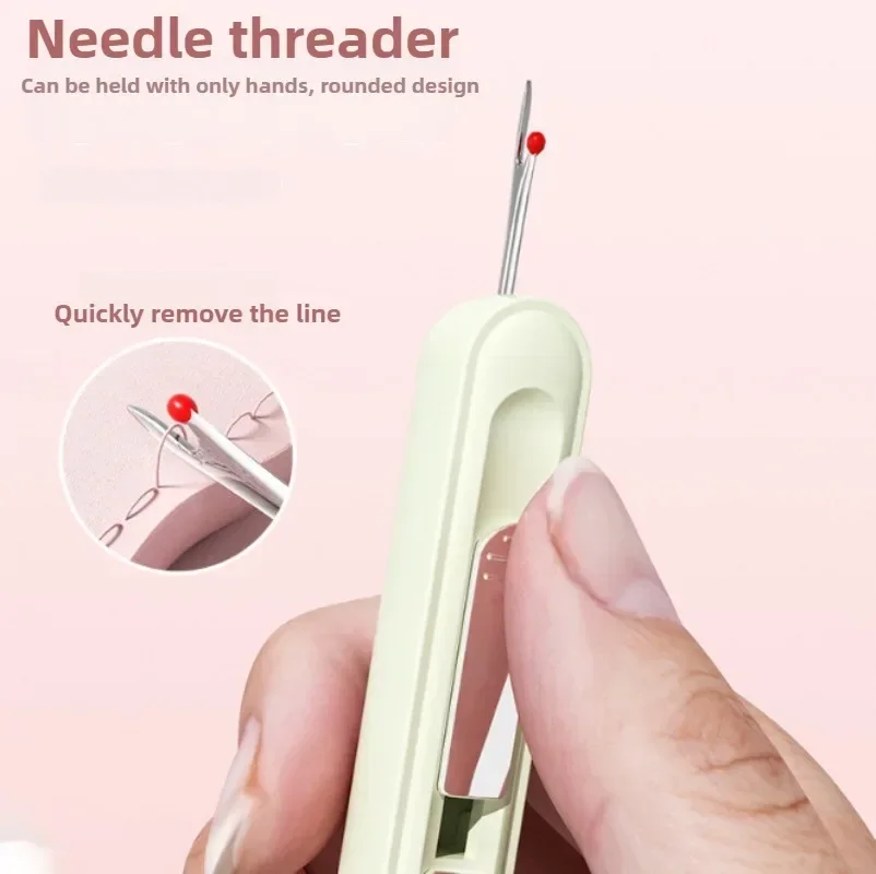 Multifunktionales 2-in-1 Nadel-Einfädler- und Nahttrenner-Werkzeug für Kreuzstich-Handarbeiten, einfach zu bedienendes Nähzubehör zum Entfernen von Fäden. – Detail 7