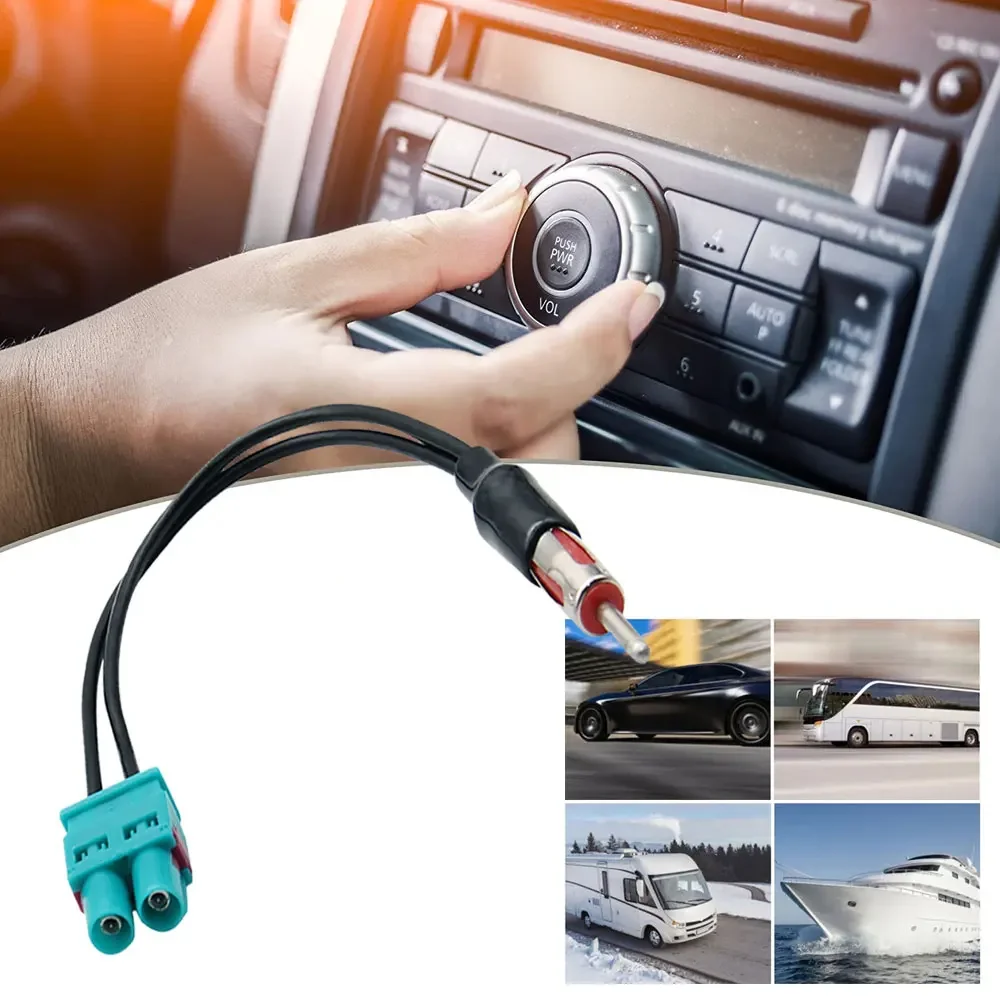 

1Pc Universal Car Radio Audio Cable Adaptor Antenna Audio Cable Male Double Fakra - Din Male Aerial Car Electronics Accessories