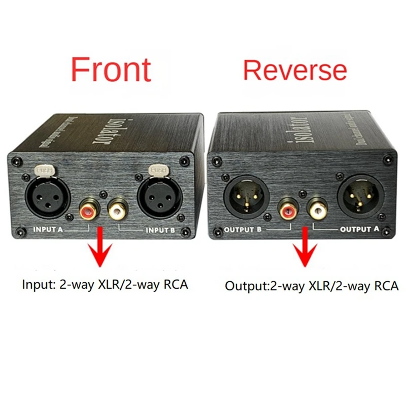 XLR RCA Noise Reduction Isolator Anti-Interference Transformer Isolator To Eliminate Common Ground Current Sound