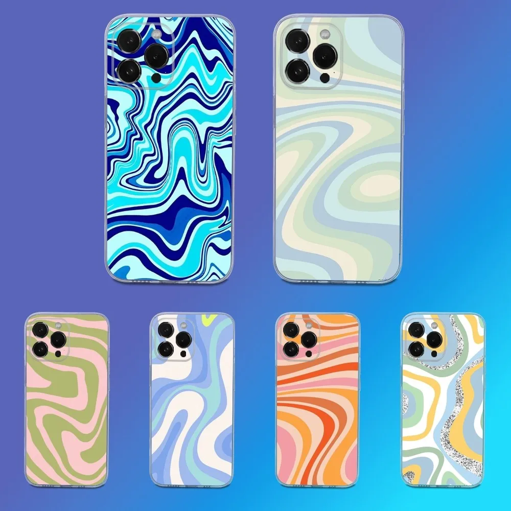 

Graffiti Art Abstract Swirl Phone Case For iPhone 16,15,14,13,12,11 Pro,Max,Plus,X,XS,XR,SE,Mini Transparent Silicone Soft