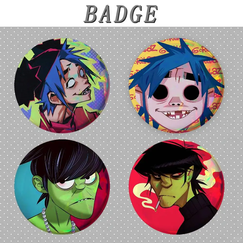 V-Virtuals Band G-Gorillazs Badges Tinplate Soft Button Pin Brooch Metal Badge Custom Jewelry Accessories Hat Bag Lapel
