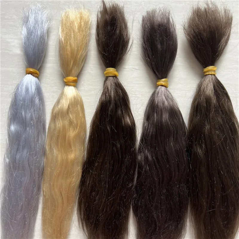 8 Different Colors Handrooted Reborn Doll Mohair Golden Brown Coffee Colors BJD 1/12 OB11 Dolls Mohair Wigs Hair Accessory