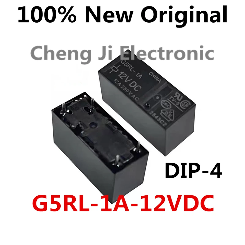 

5-10PCS/Lot G5RL-1A-12VDC DIP-4 New original power relay A set of normally open 12A load 4-pin brand new 12V withstand voltage