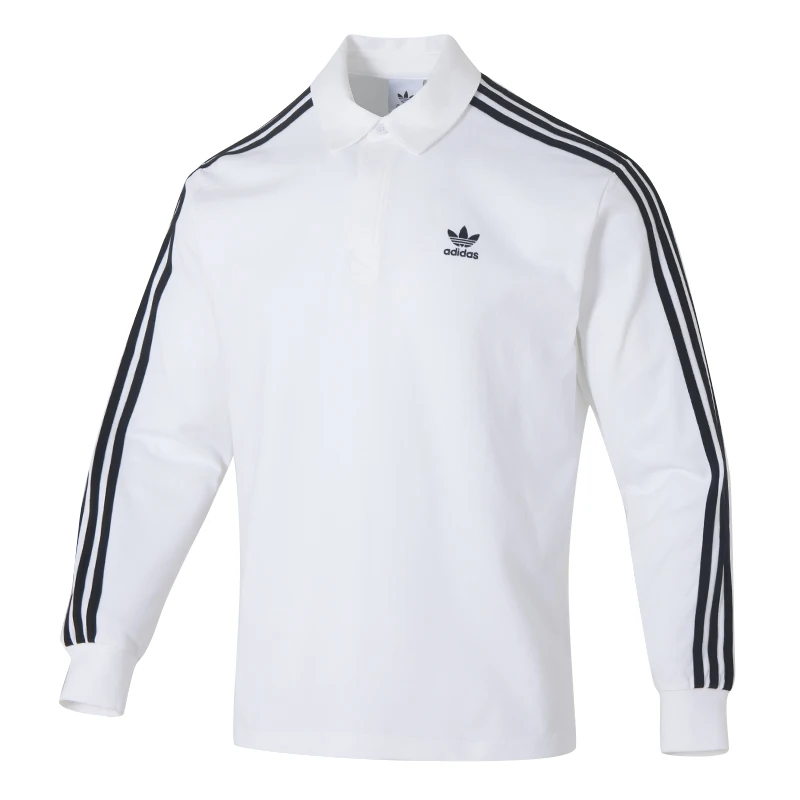

Adidas Trefoil Men's Long-Sleeved T-Shirt Polo Shirt Fashionable Retro Trendy Casual Lapel Top Iz2459