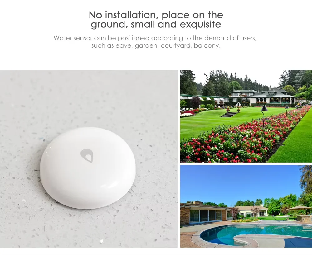 Aqara Water Leak Sensor ZigBee Water Immersing Detector Alarm Security Soaking Sensor Smart Home Works for Xiaomi MiHome Homekit