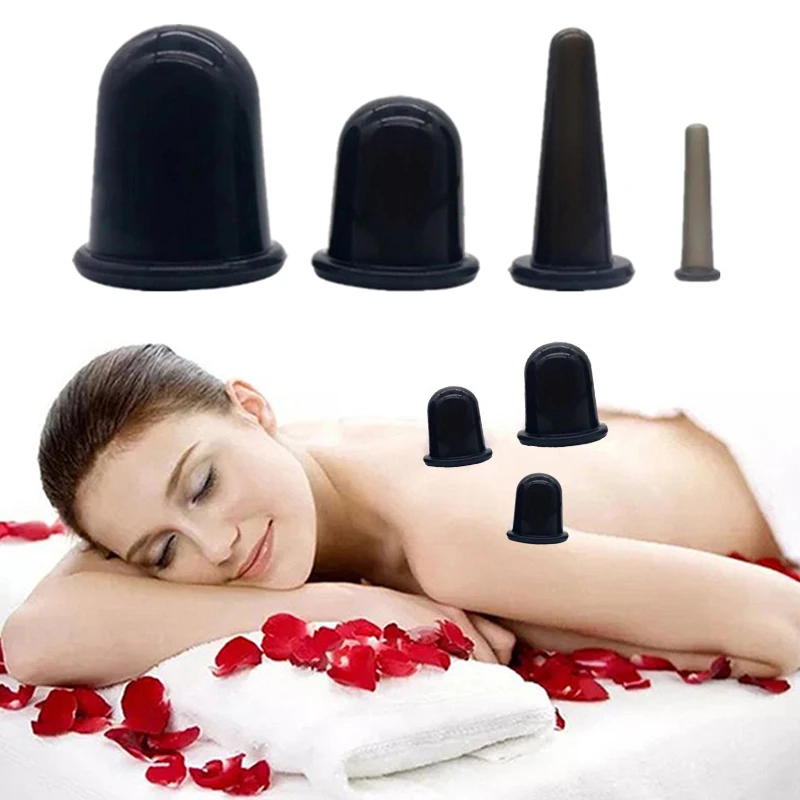 Silicone Vacuum Cupping Massage Jars Anti Cellulite Massage Facial Suction Cups Face Neck Lift Skin Scraping Guasha Anti Wrinkle #2