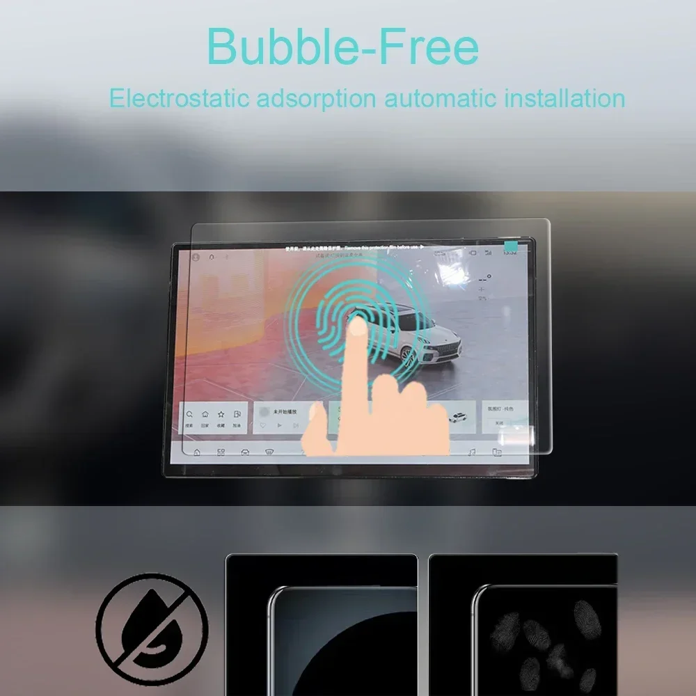 ل LYNK & CO 09/EM-P 2024-2025 شاشة LCD للسيارة مضادة لبصمات الأصابع وهج 9H الزجاج المقسى سيارة الملاحة واقي للشاشة فيلم تجديد #2