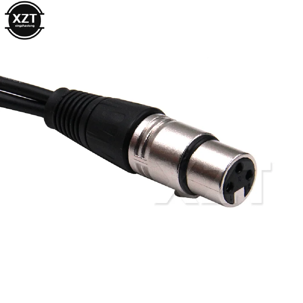 XLR Female Double Male Audio Line XLR CANNON Female Two Male 3 PIN Audio Cable XLR Y-Split Male 3P Cannon Spliter Converter 50CM