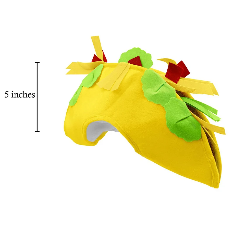 Chips Pommes Frites Hut Taco Sombrero Hüte für Erwachsene Tacos Stirnband für Fiesta Karneval Kostüm Requisite – Detail 3