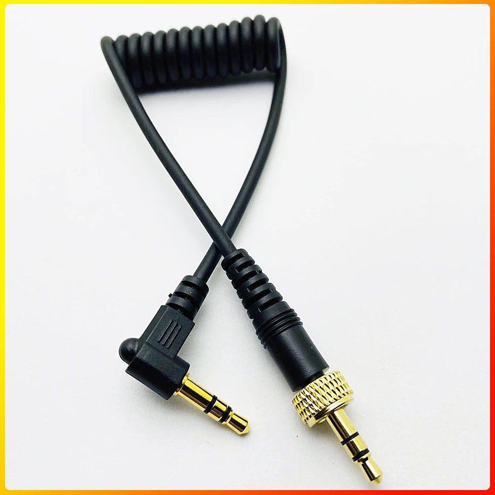 3.5mm kąt prosty do 3.5mm proste złącze Stereo kabel do aparatu podłącz do mikrofonu bezprzewodowego Sony D11/V1/D21 Sennheiser