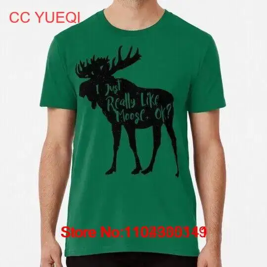 

Я просто очень нравится лось в порядке Футболки с забавными любовниками, подарки, S-5XL, футболка из США