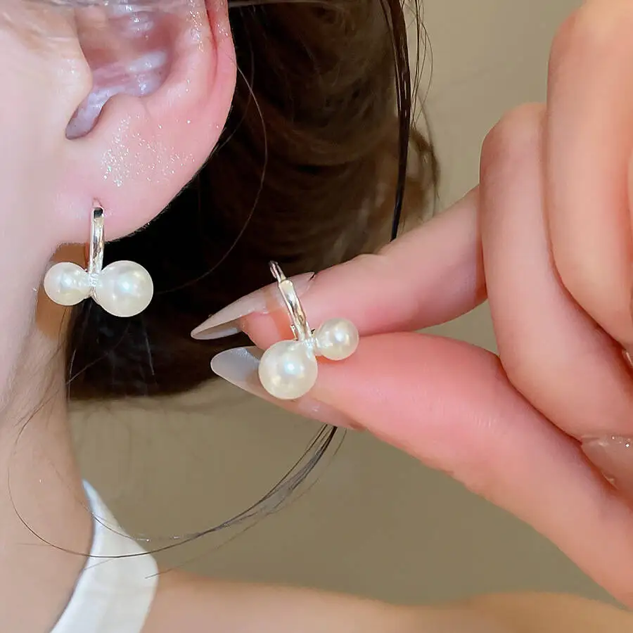 

Pure First Love~Simple And Stylish Pearl French Chic Gentle Earrings, Light Luxury High-End Earrings For Women