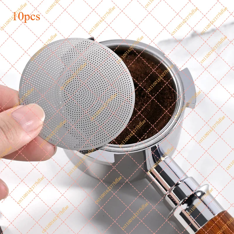 10Pcs Espresso Puck Screen, 0.2mm Stainless Steel Coffee Filter for 51/54/58mm Portafilter Barista Accessories