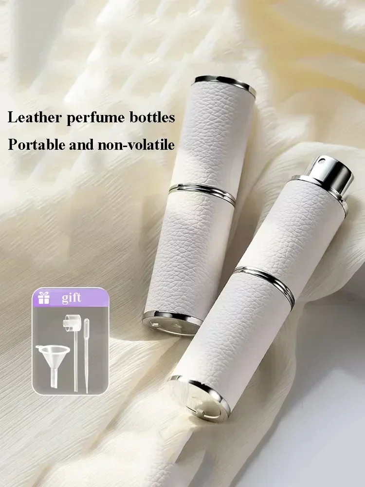 8ml couro perfume atomizador portátil recipientes cosméticos líquidos viajando mini perfume garrafas