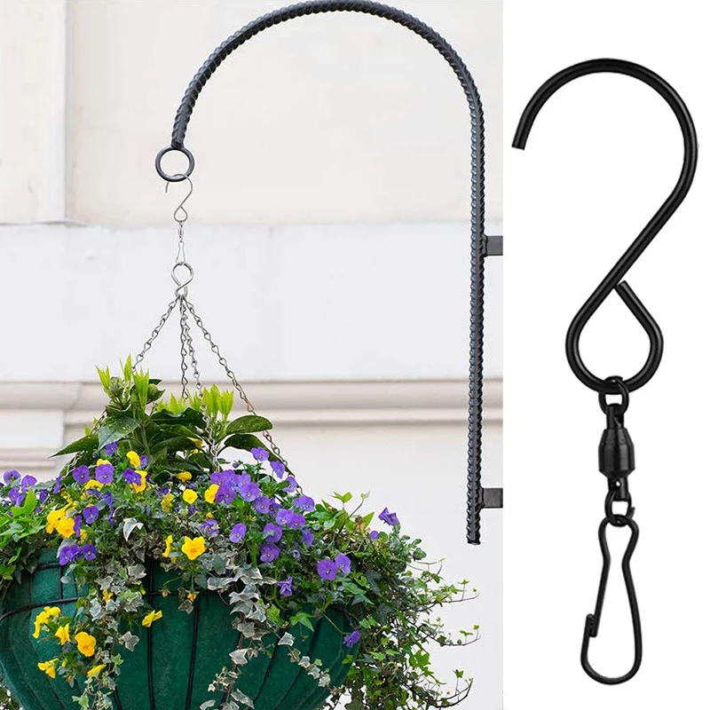 

5/10pcs Multi-Purpose S-Shape Swivel Hooks Clips for Hanging Wind Spinners Wind Chimes Crystal Twisters Household Organizer Hook