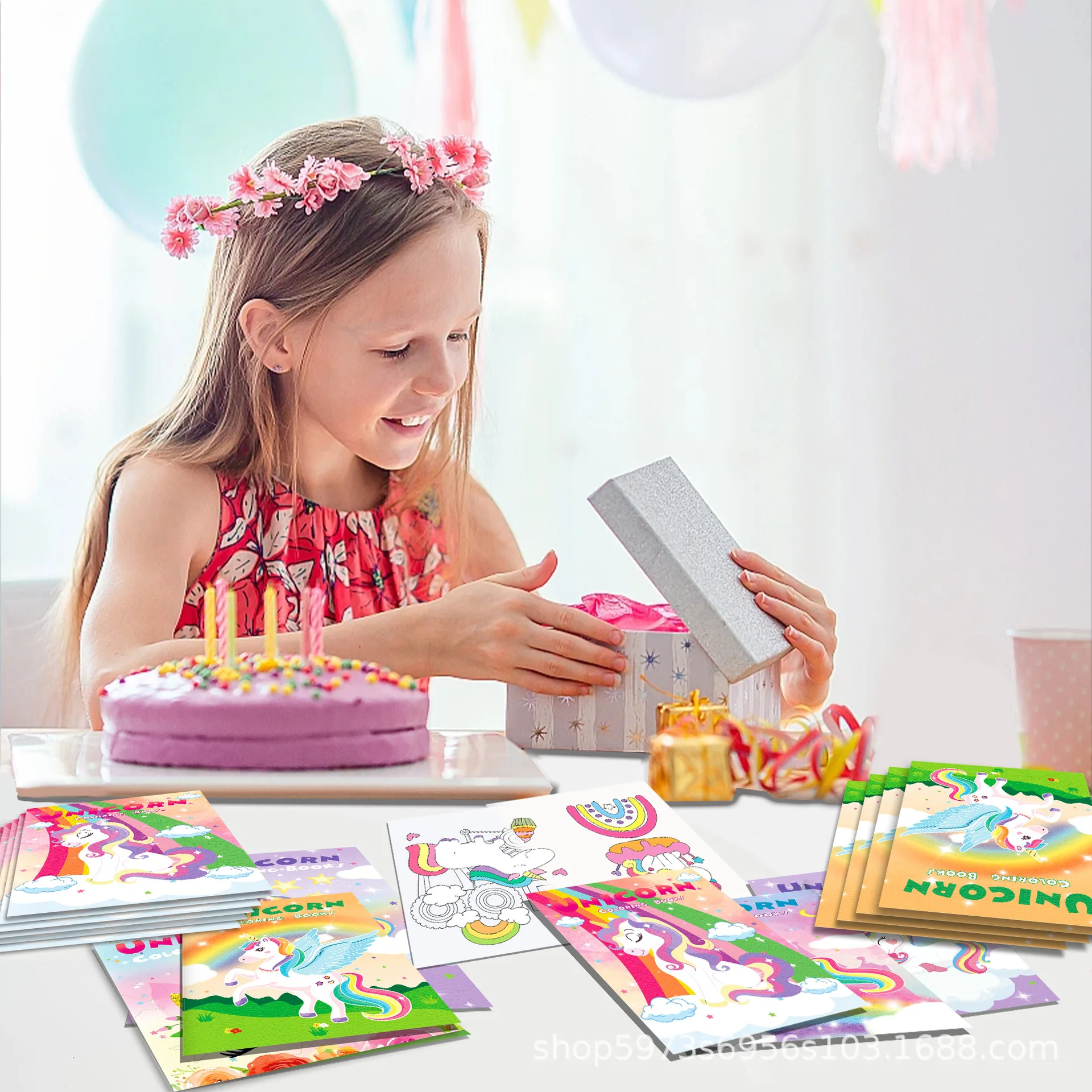 Unicorn Cartoon Coloring Book Party Cartoon Color Graffiti Book Drawing Book