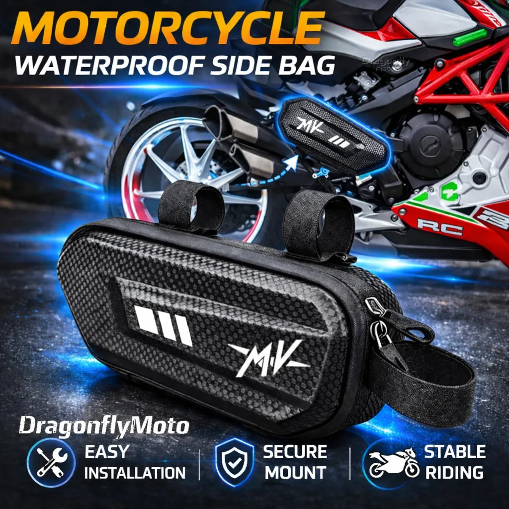 Large Capacity Motorcycle Side Bag For MV Agusta 675 800 Brutale 800 1000 Turismo Waterproof Multifunctional Storage Pouch