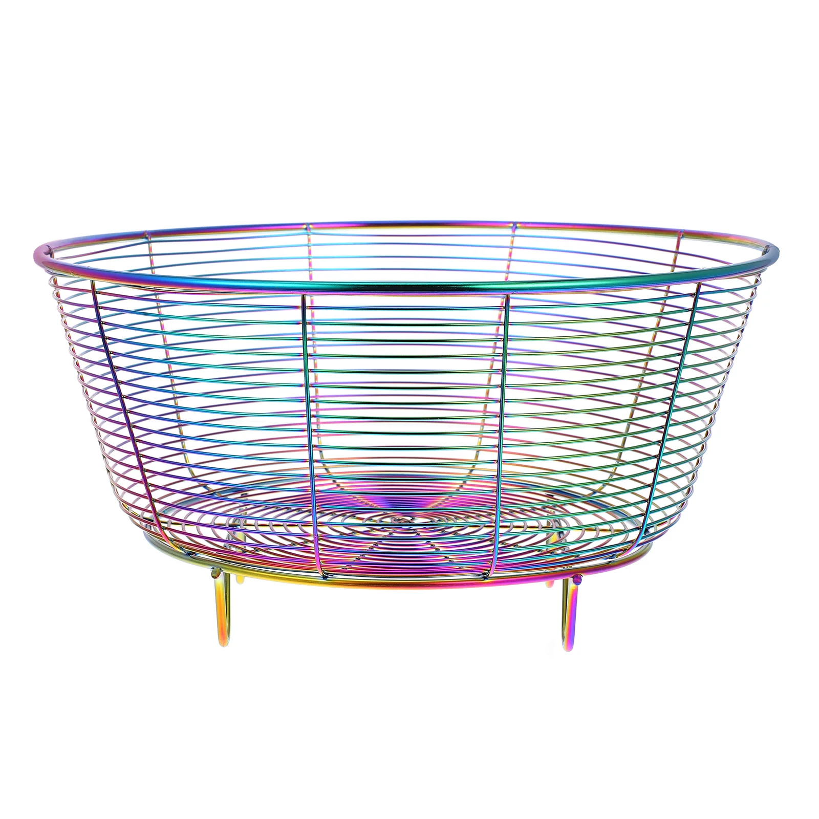 

Basket for Storage Fruit Bowl Snack Bowls Strawberry Silver Counter Stainless Steel Vegetable