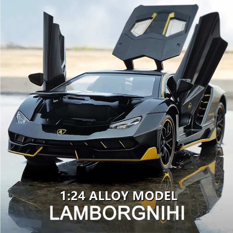 

Модель спортивного автомобиля Centenario LP770 в масштабе 1:24, Литые и игрушечные автомобили, модель металлического автомобиля, имитация звука, детские игрушки, подарок