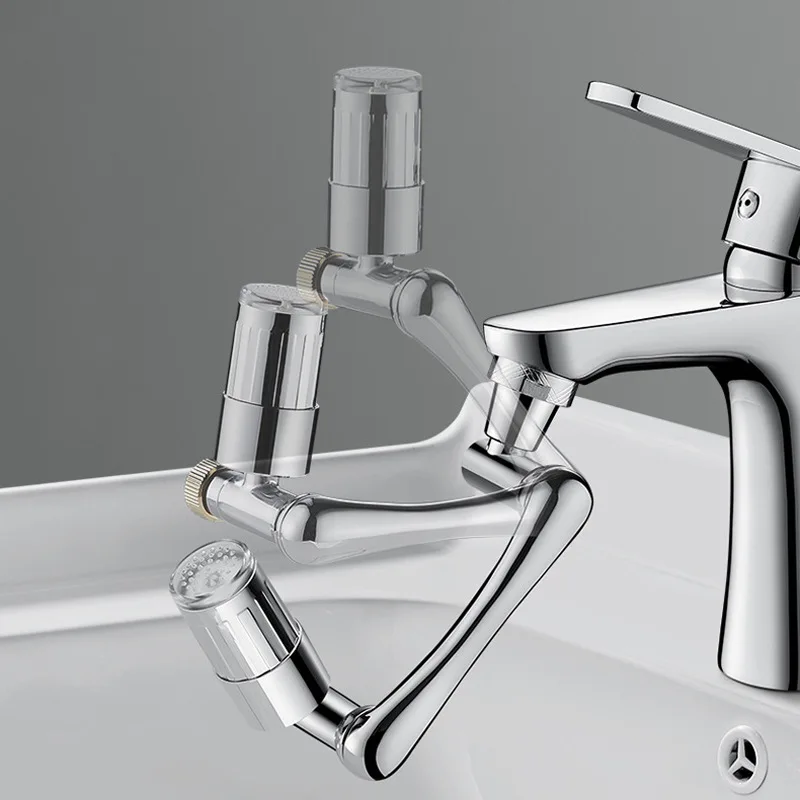 Mechanical arm universal faucet, new splash proof device, rocker arm type faucet, universal rotatable and elongated faucet