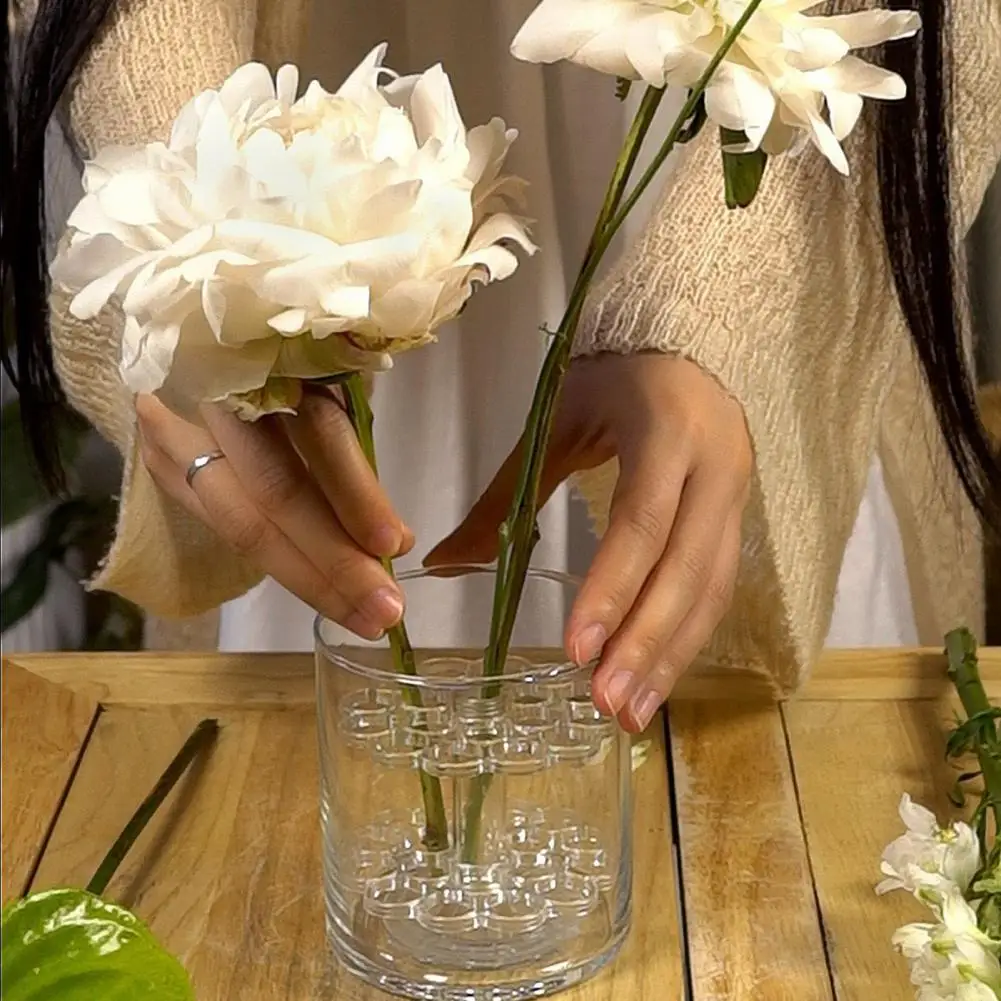 

Flower Arrangement Tool Home Decor Flower Stand Spiral Ikebana Stem Holder for Wedding Party Flower Arrangement Stand 2 Tiers