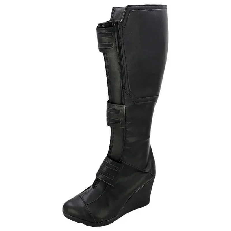 حذاء أسود كوسبلاي أرملة ناتاشا رومانوف للنساء كرنفال الهالوين مصنوع حسب الطلب مقاس أوروبي