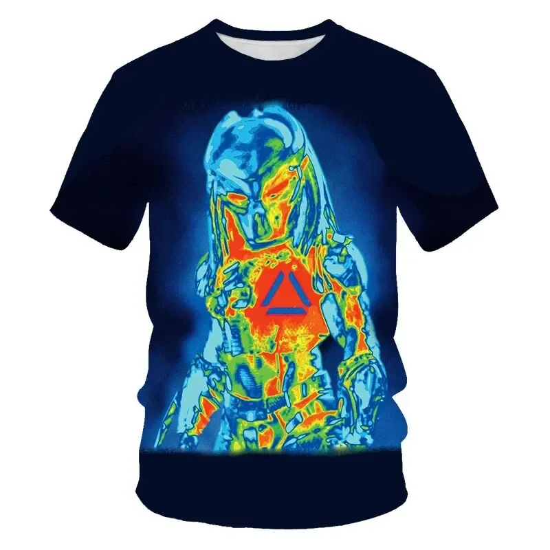 MINISO ثلاثية الأبعاد مطبوعة فيلم المفترس الرجال الغريبة القاتل تي شيرت رجالي الكرتون تي شيرت Harajuku موضة الكبار الاطفال ملابس علوية #4