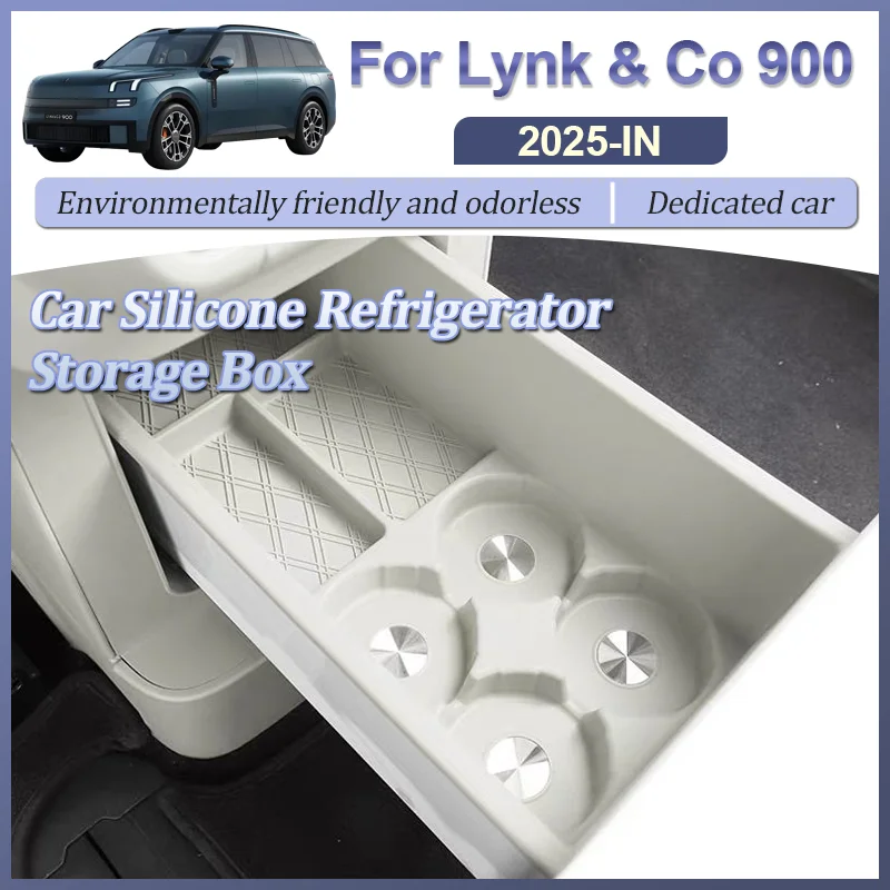 

Car Silicone Refrigerator Storage Box Waterproof Non-slip Tray Storage Fixed Silicone Pad Auto Interior For Lynk & Co 900 2025