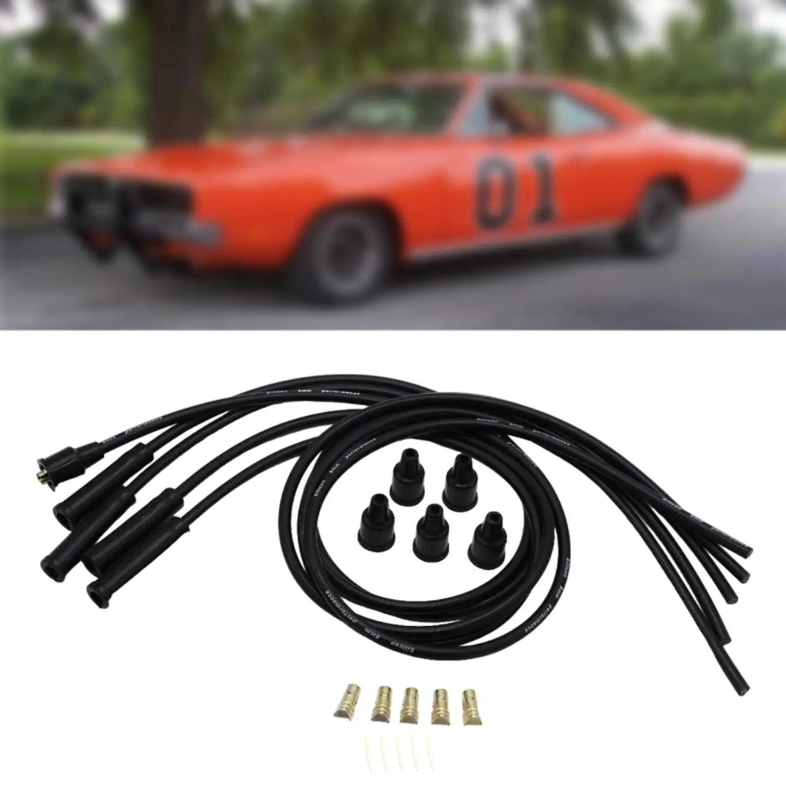 8mm HT Leads Directly Replace for 4 Cylinder Classic Cars Accessories