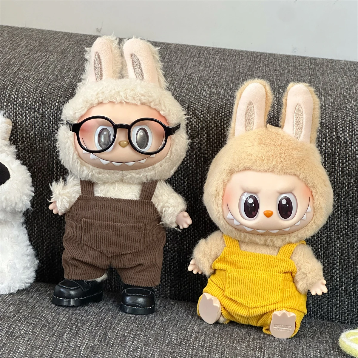 For 15-17cm Labubu Clothes Pocket overalls Collection Labubu Outfit Accessories Vinyl doll replacement Clothes