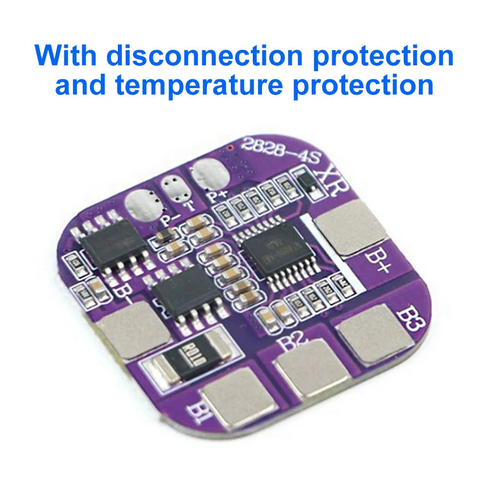 4S 5A 14500 Battery Packs Charge Board BMS 14.8V Common Port Overcharge/Overdischarge/Short Circuit Protection