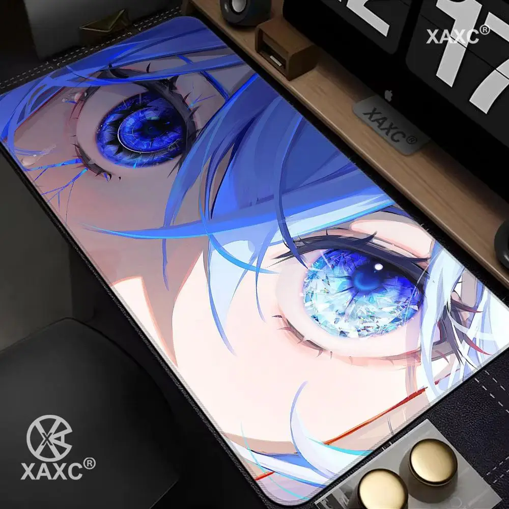 

Crystal Eye Large HD Mouse Pad Computer Anime Girl Gamer Keyboard Mousepad Laptop Gaming Accessories Beautiful Desk Mat Carpet