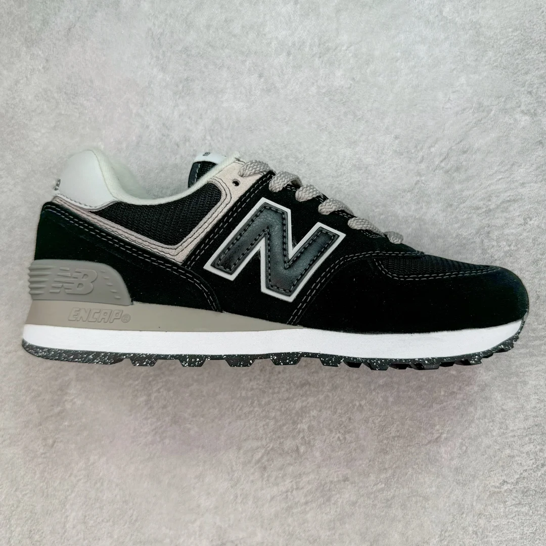 Original new balance nb 574 clássico vintage malha tecido falso couro casual tênis de corrida masculino e feminino azul profundo