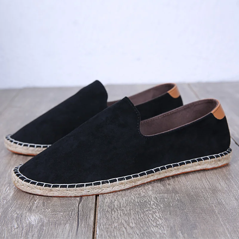 Classics Vintage Style Sneakers Summer New Casual Shoes for Men Flat Espadrilles Man Wear-resistant Shoes Weave Large Size 46 47