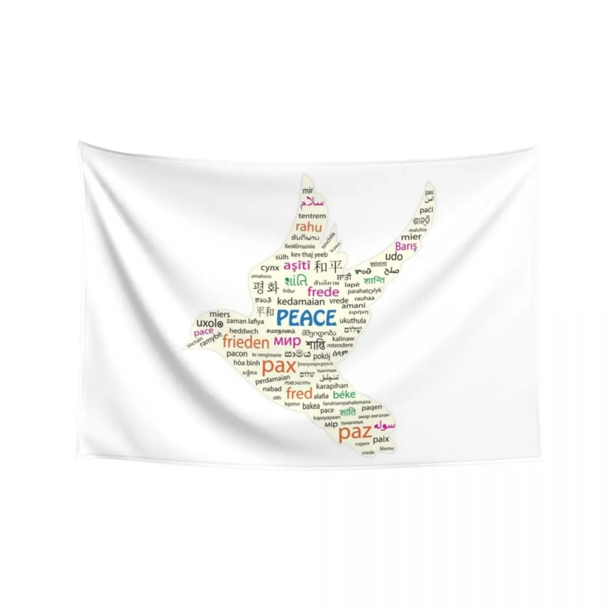 

Peace in Different languages Tapestry Korean Room Decor Decor For Bedroom Mushroom Tapestry