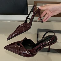 Eilyken Street Style Buckle Strap Women Pumps Pointed Toe Thin High Heels Banquet Slingback Party Shoes Zapatos De Mujer - Image 5