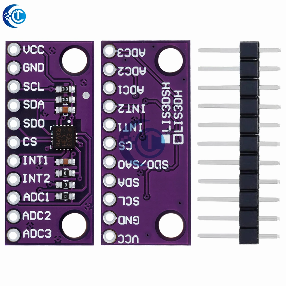 Módulo acelerômetro triaxial de três eixos de alta resolução LIS3DSH LIS3DH para Arduino