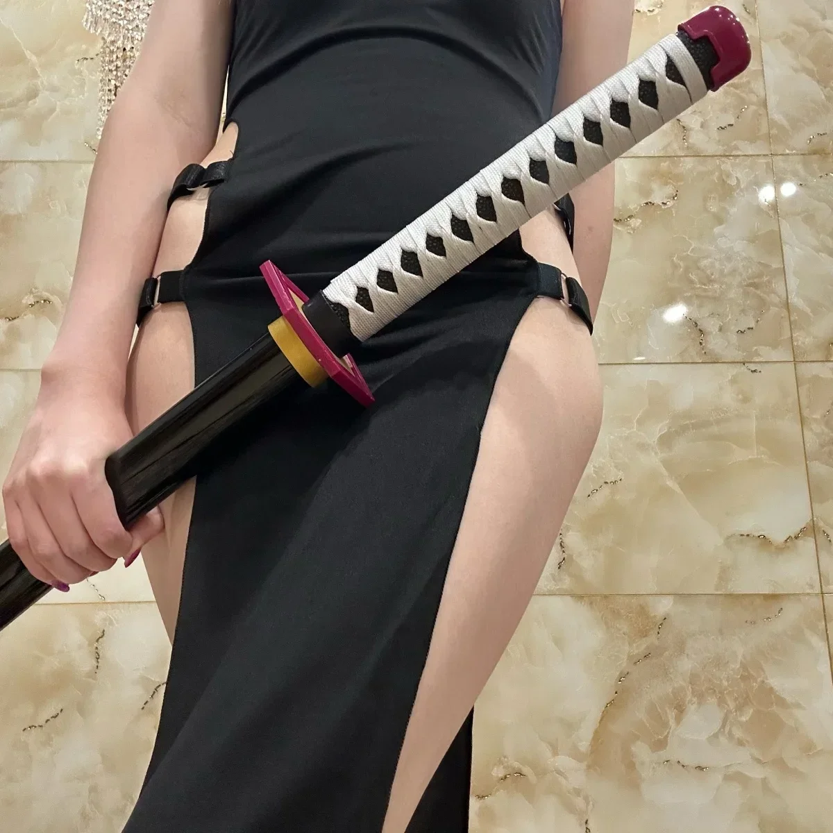 39.3インチ 鬼滅の刃 時透無一郎 木刀 剣 オリジナル侍刀 サブレ 忍者刀 コスプレアクセサリー 小道具 おもちゃ