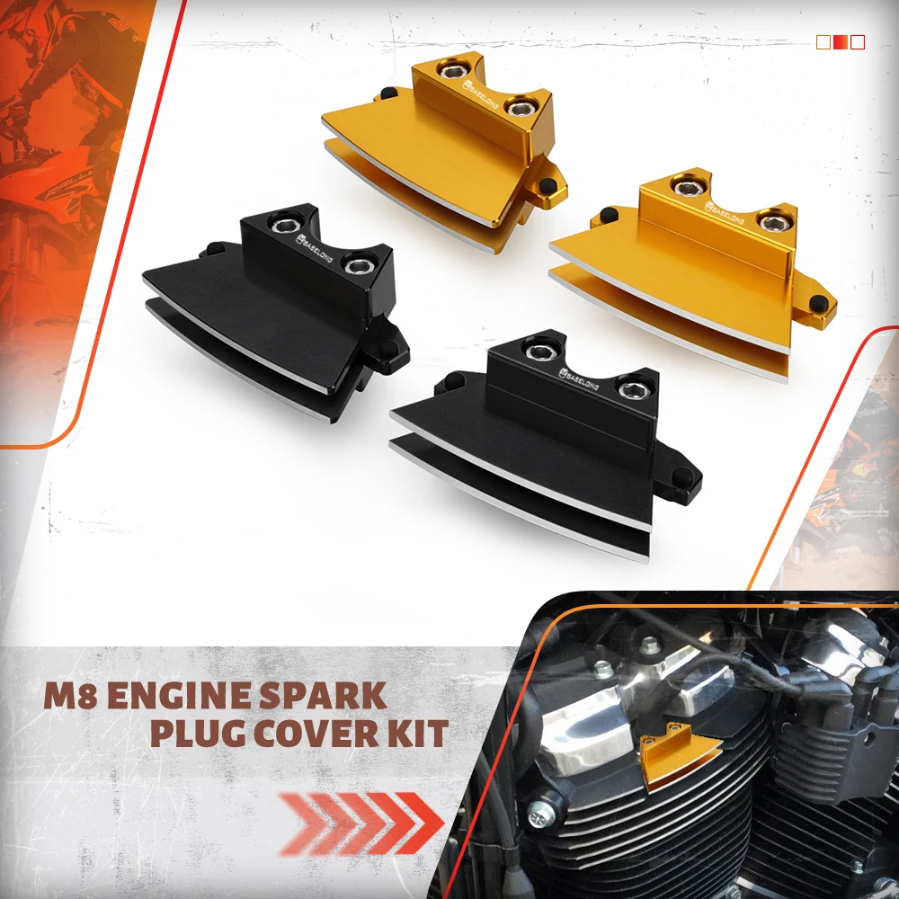 

For Breakout FXBR Fat Bob FXFB Street Bob 114 FXBBS Street Glide FLHX Ultra Limited FLHTK Spark Plug Decorative Covers 2017-2023