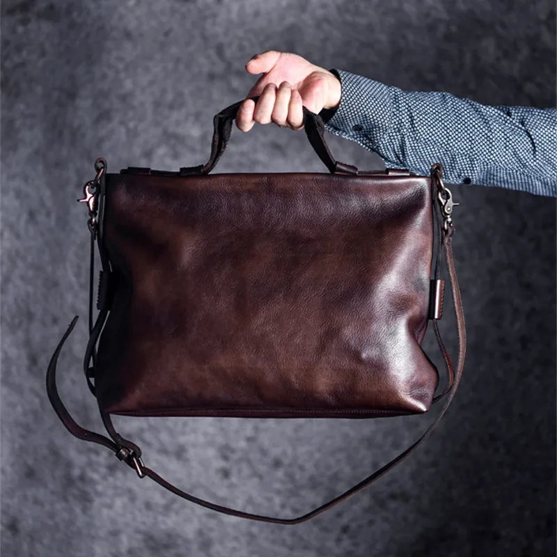 Bolsa mensageiro de couro genuíno para homens, designer vintage, couro real macio, bolsa de ombro casual, viagem ao ar livre trabalho, alta qualidade