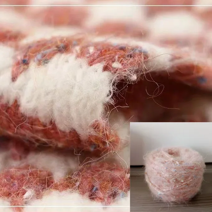 50g/Roll DIY Gypsophila Mohair Yarn Hand Knitting Wool Yarn Crocheted Thread Line Sewing Accessories Scarf Sweater Hat