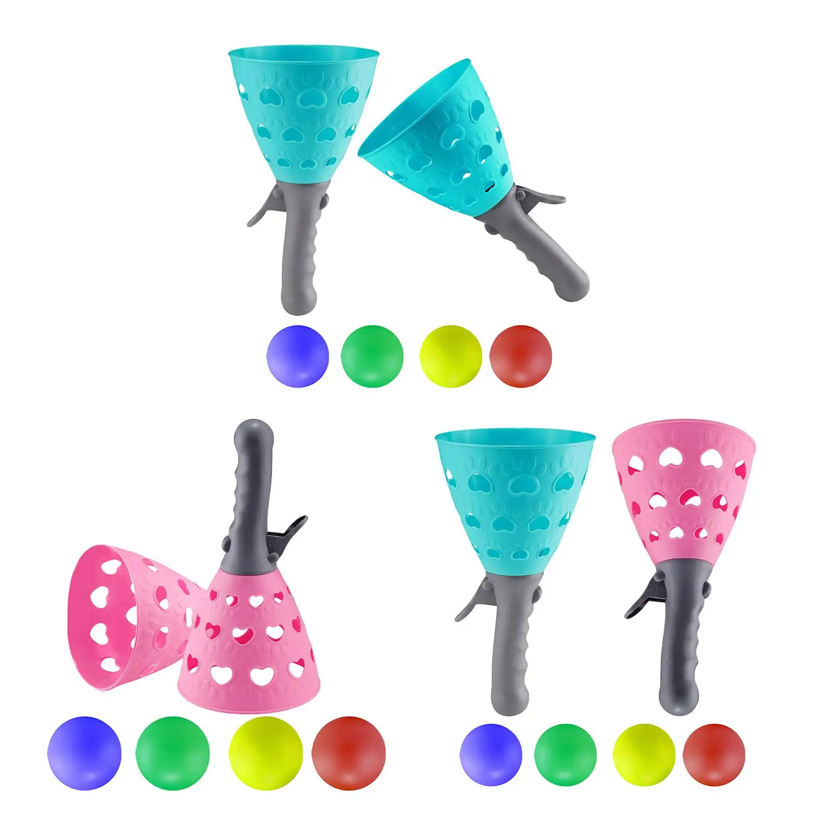 Outdoor Indoor Game Activities Catch Ball Game with Launcher Baskets and Balls for Children 4 6 8 10 12+Year Old Party Favors