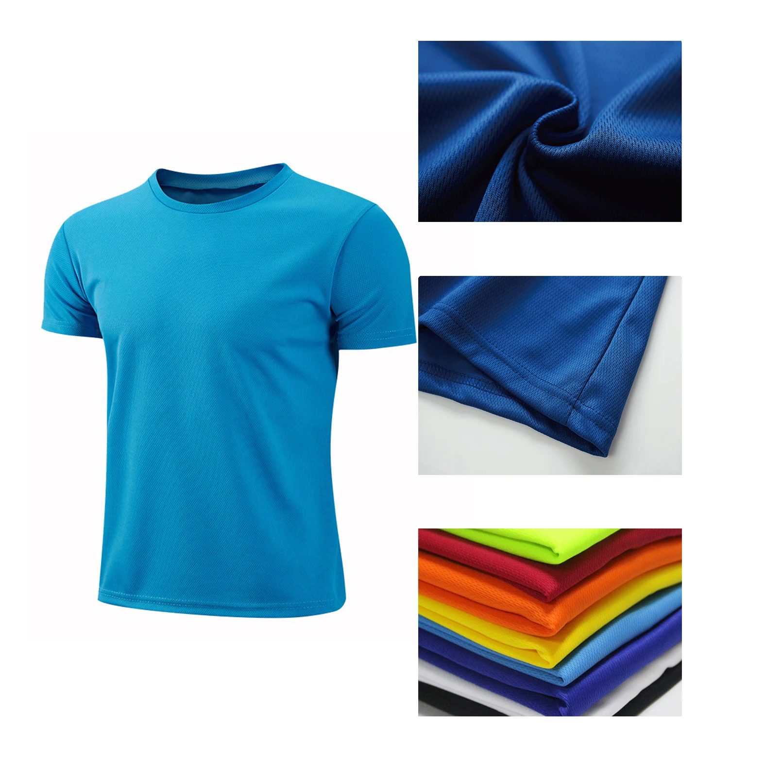 Men Compression Quick Dry T Shirt Stretch Short Sleeve Summer Breathable Running Tops Outdoor Sport Fitness Workout Athletic