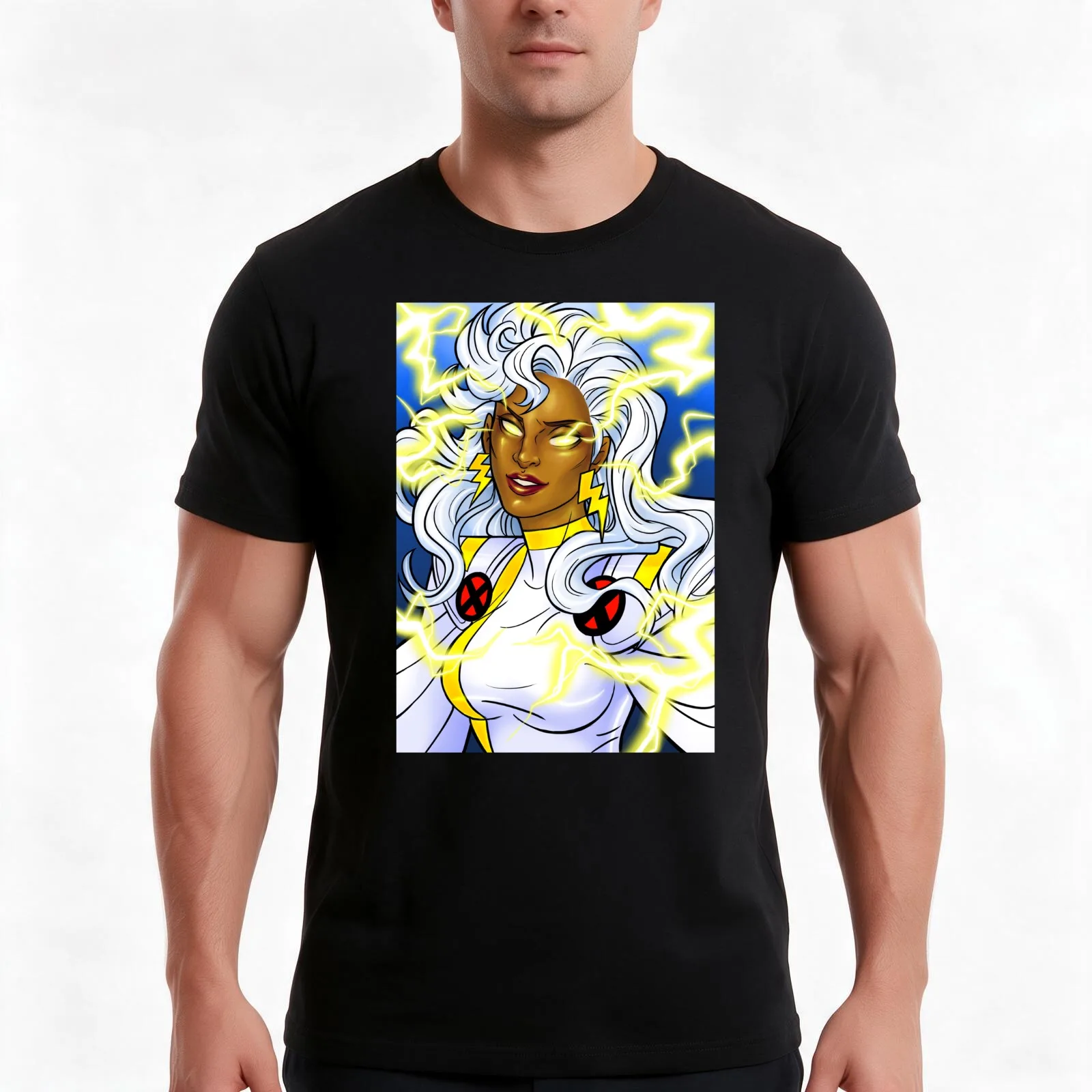 Mutant Detected - Thunderstorm T-Shirt, Summer Casual Cotton Tee, Oversized Streetwear Tops, Vintage Graphic Print, 100% Cotton