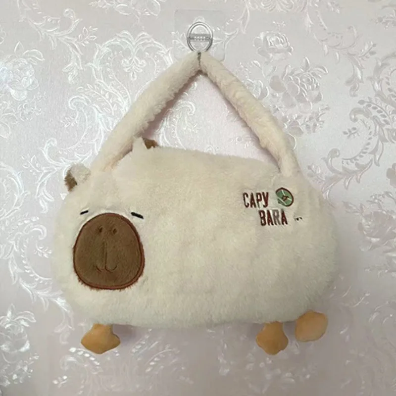 Kawaii Sewed Plush Capybara Toy Cute Stuffed Animal Backpack Damska torba na ramię Mały portfel na rękę Pluszowy plecak dla dzieci