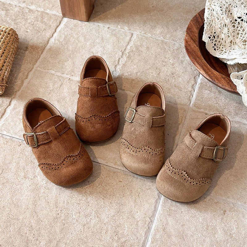 Spring Autumn Baby Girls Boys Casual Shoes Retro Style Children Shoes Non Slip Soft Sole Toddler Kids Shoes Size 21-30