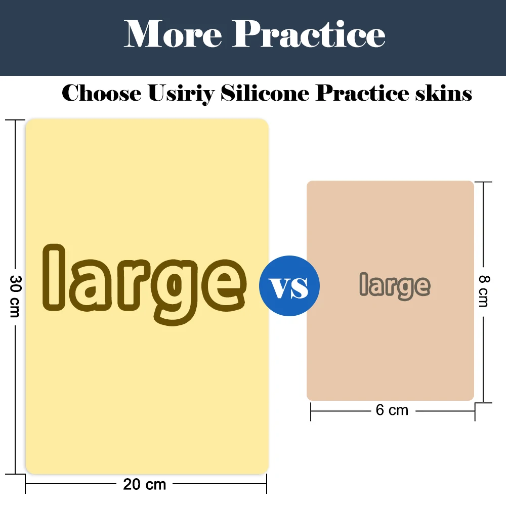 3MM A4 Size Tattoo Practice Skin Double Sides Silicone Tattoo Beginner Eyebrow Permanent Makeup Practice Skin Tattoo Supplies