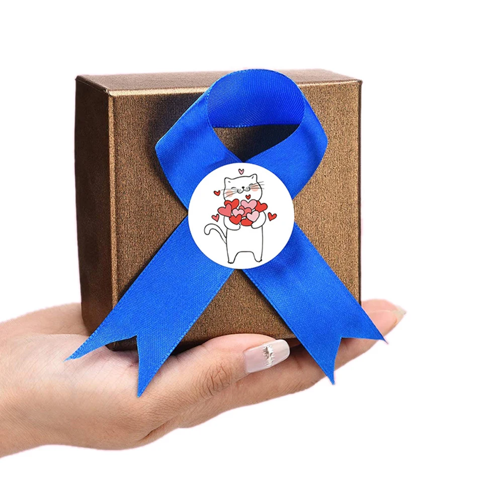 バレンタインデーのギフト用の包装シール、結婚式の思い出、装飾ステッカーロール、ありがとう、100-500個